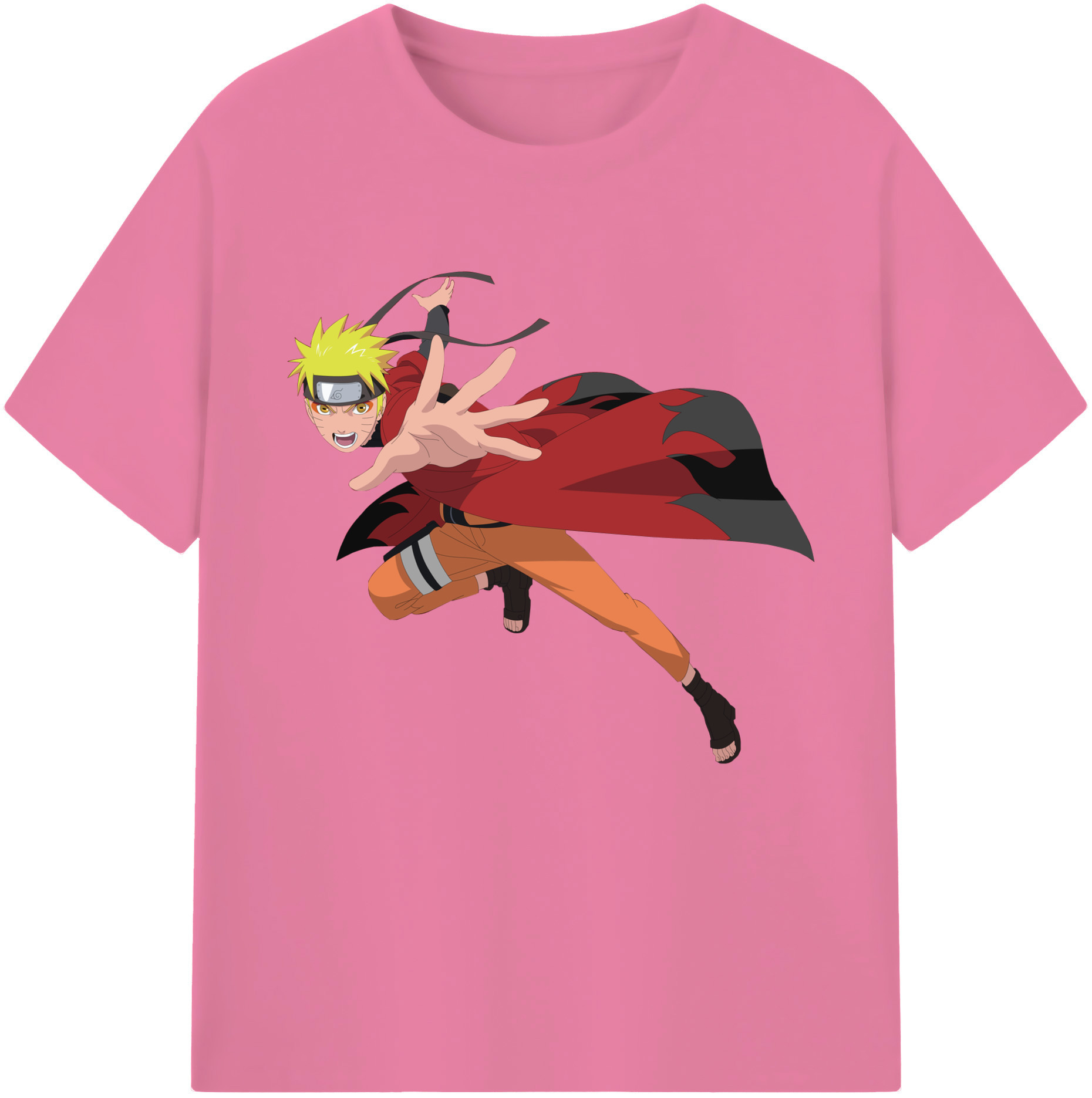 （画像用） NARUTO -ナルト- うずまき ナルト Uzumaki Naruto 綿100％半袖Tシャツ（フロントプリント）